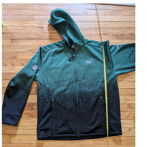 NFL NY Jets Heavy weight  on field Reebok full zip sweatshirt